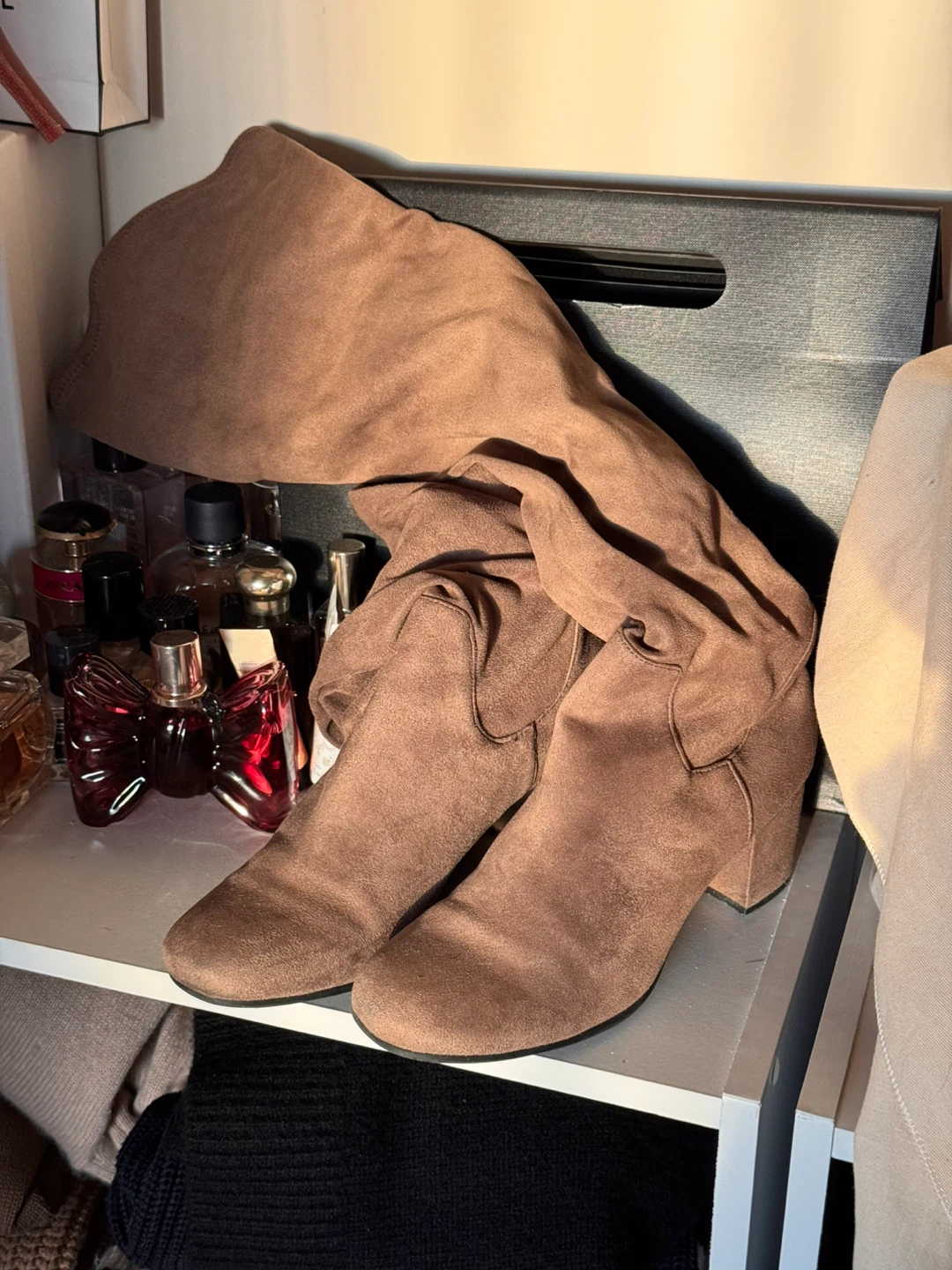 Brown Thigh High Boots, Size 8 - photo 2