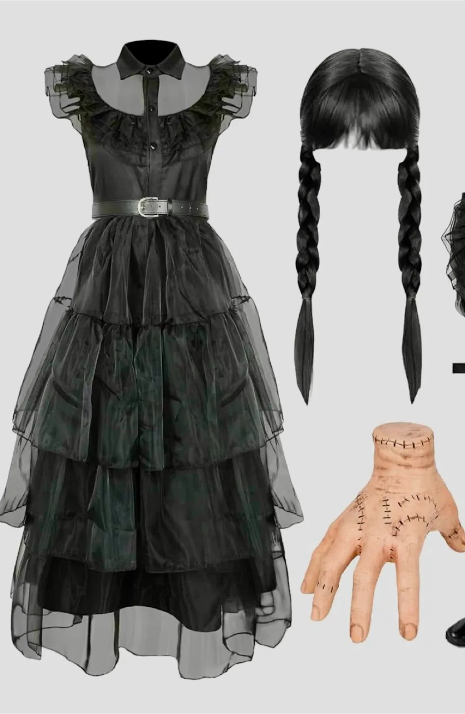 Wednesday Addams Inspired Black Dress image indicator(2)