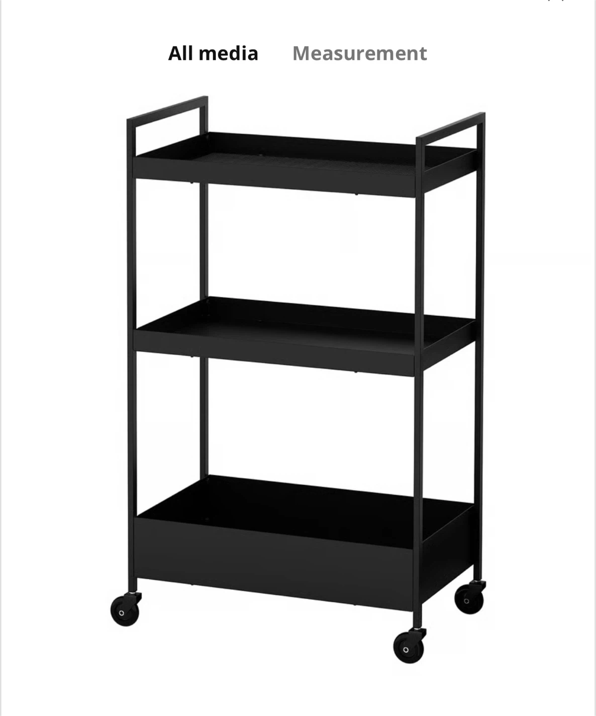 IKEA RÅSHULT Black Utility Cart - photo 3