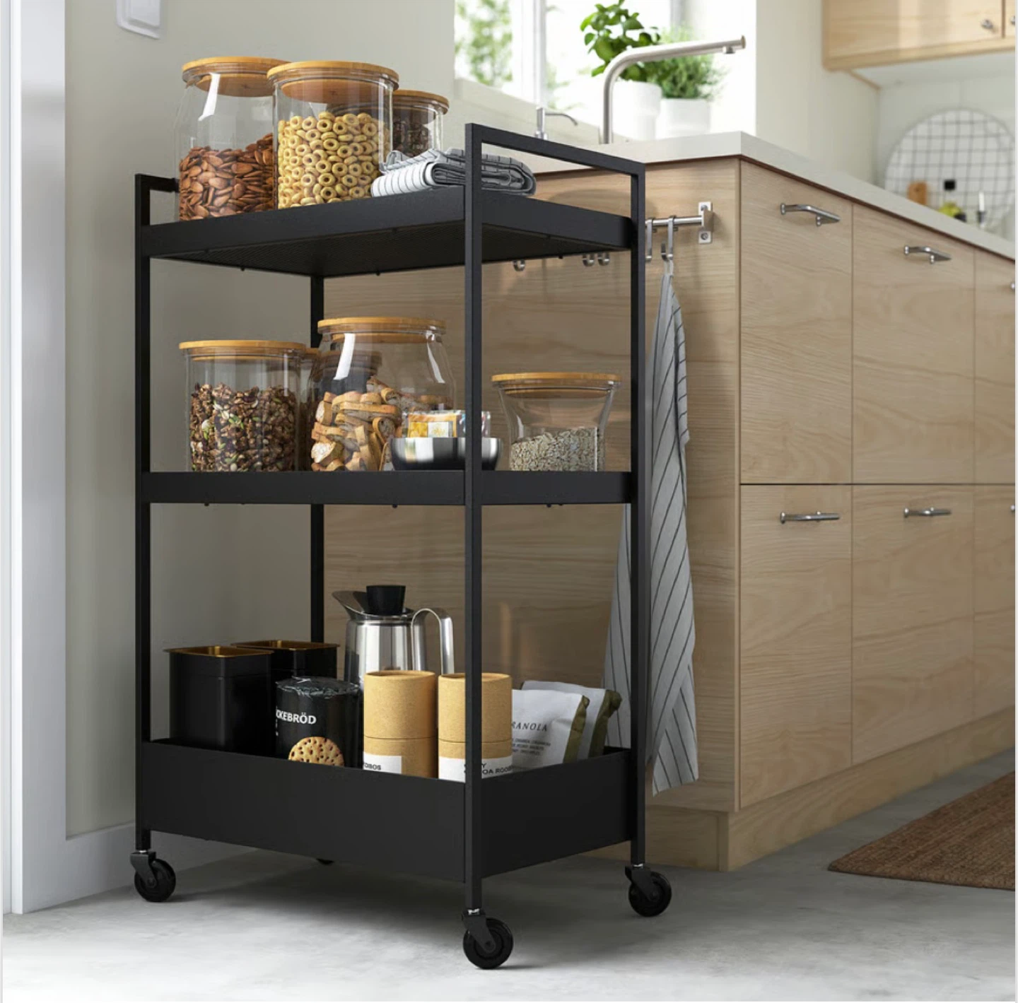 IKEA RÅSHULT Black Utility Cart - photo 2