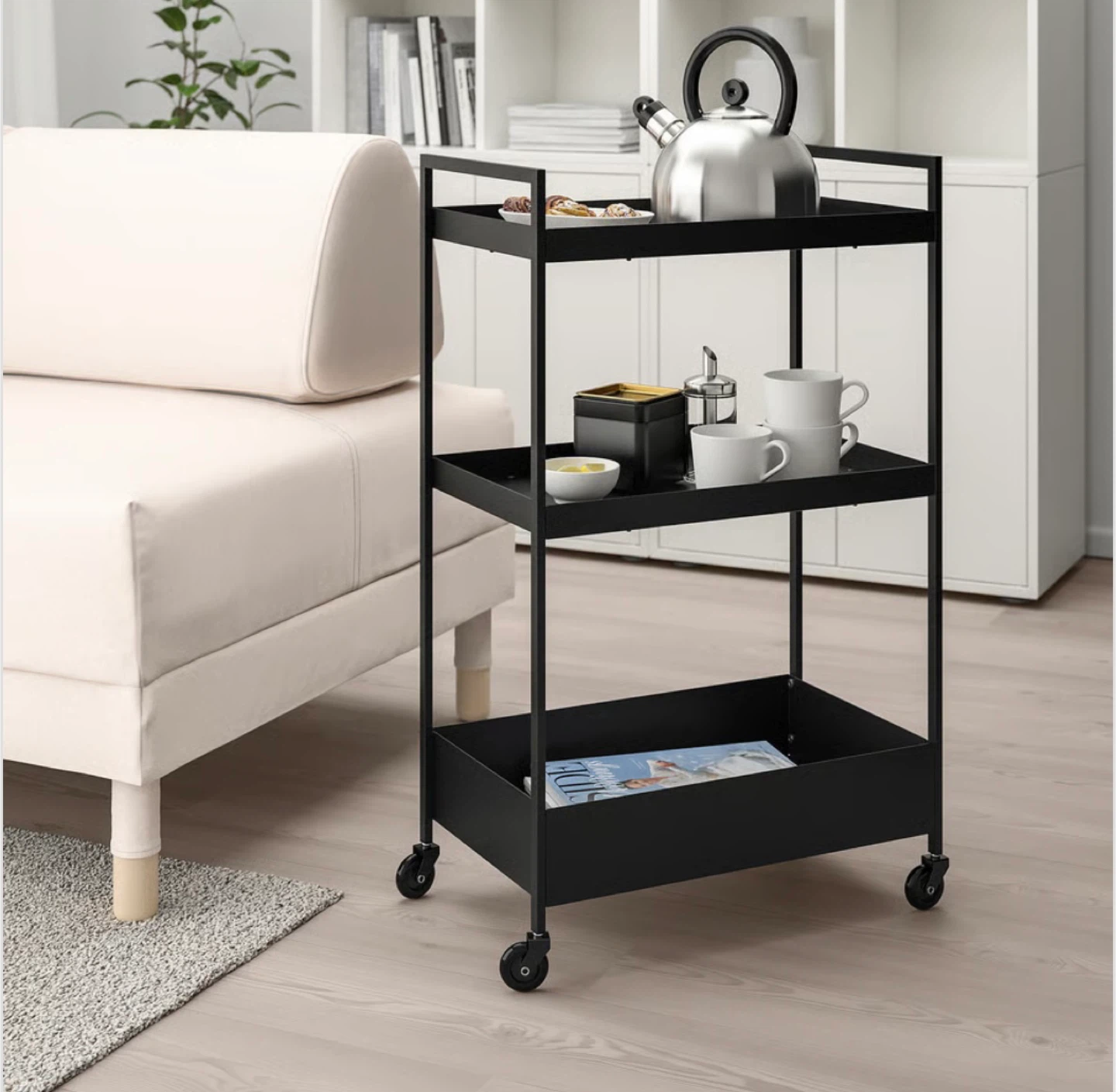 IKEA RÅSHULT Black Utility Cart