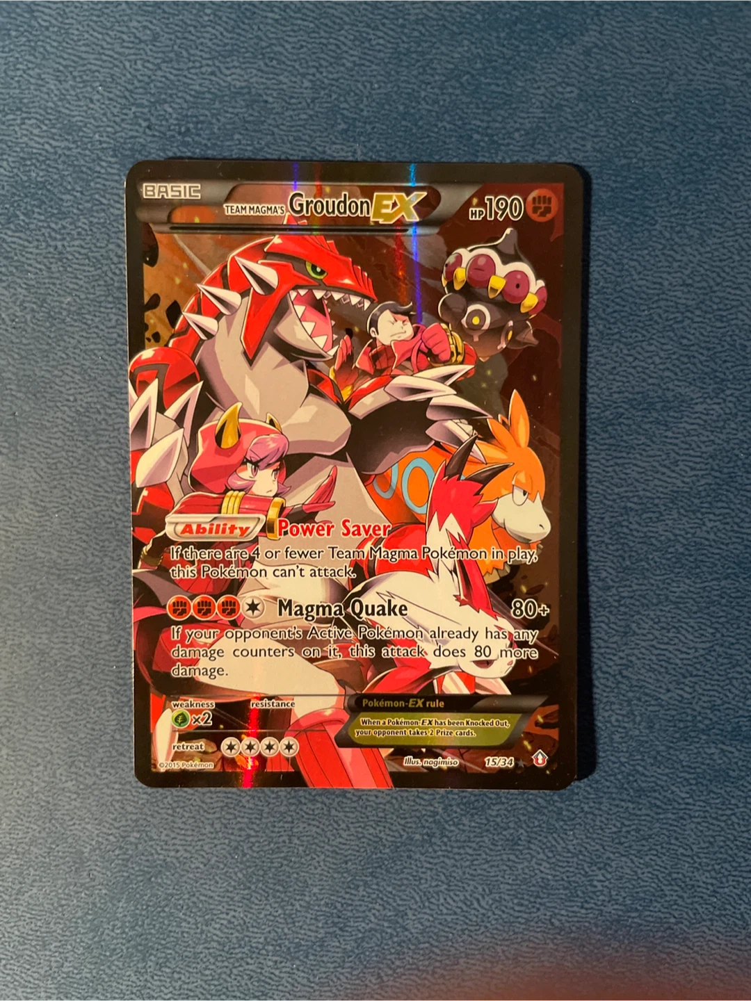 Groudon EX Team Magma Pokemon Card