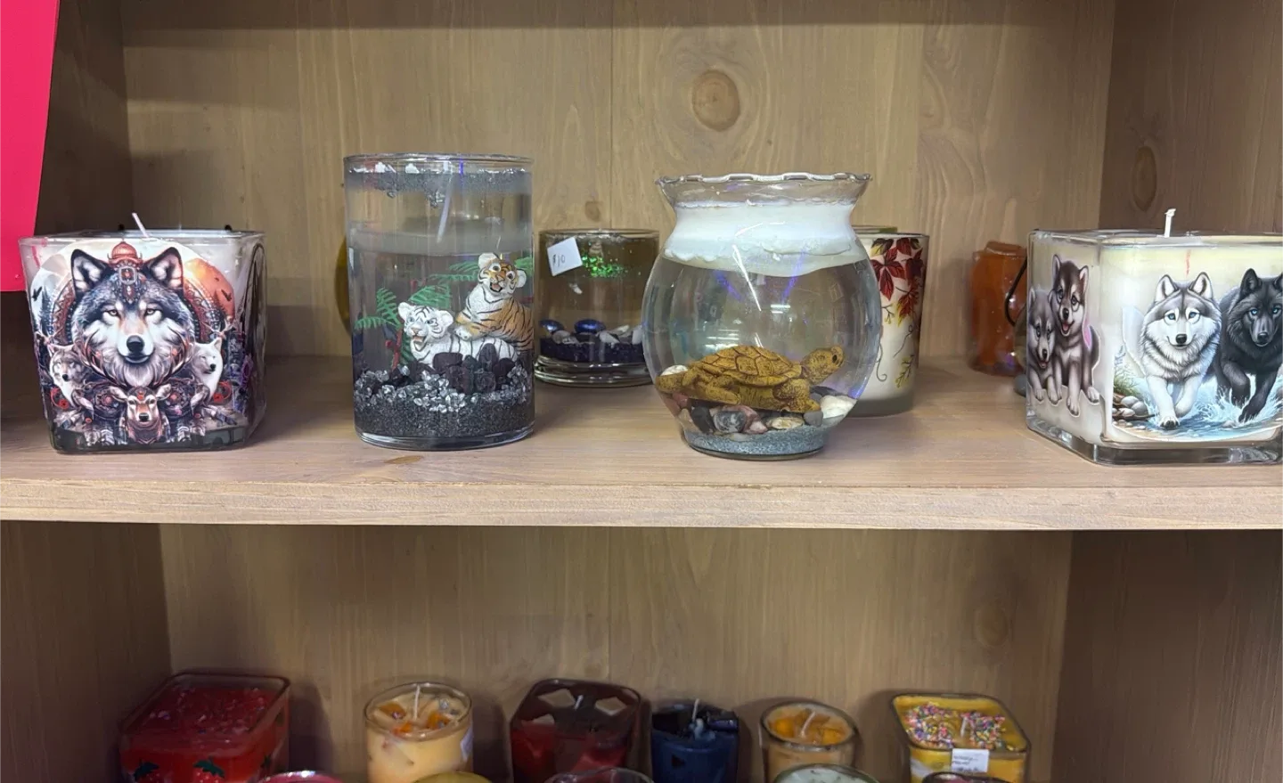 Handmade Orange Candle & Decorated Tumbler image indicator(2)