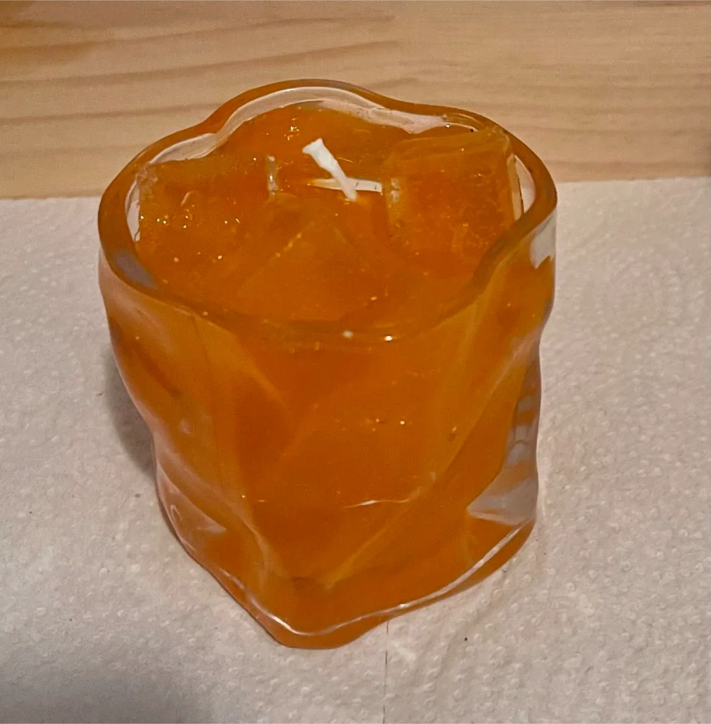 Handmade Orange Candle & Decorated Tumbler image indicator(5)