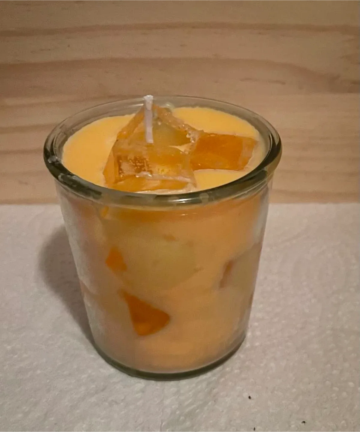 Handmade Orange Candle & Decorated Tumbler image indicator(7)