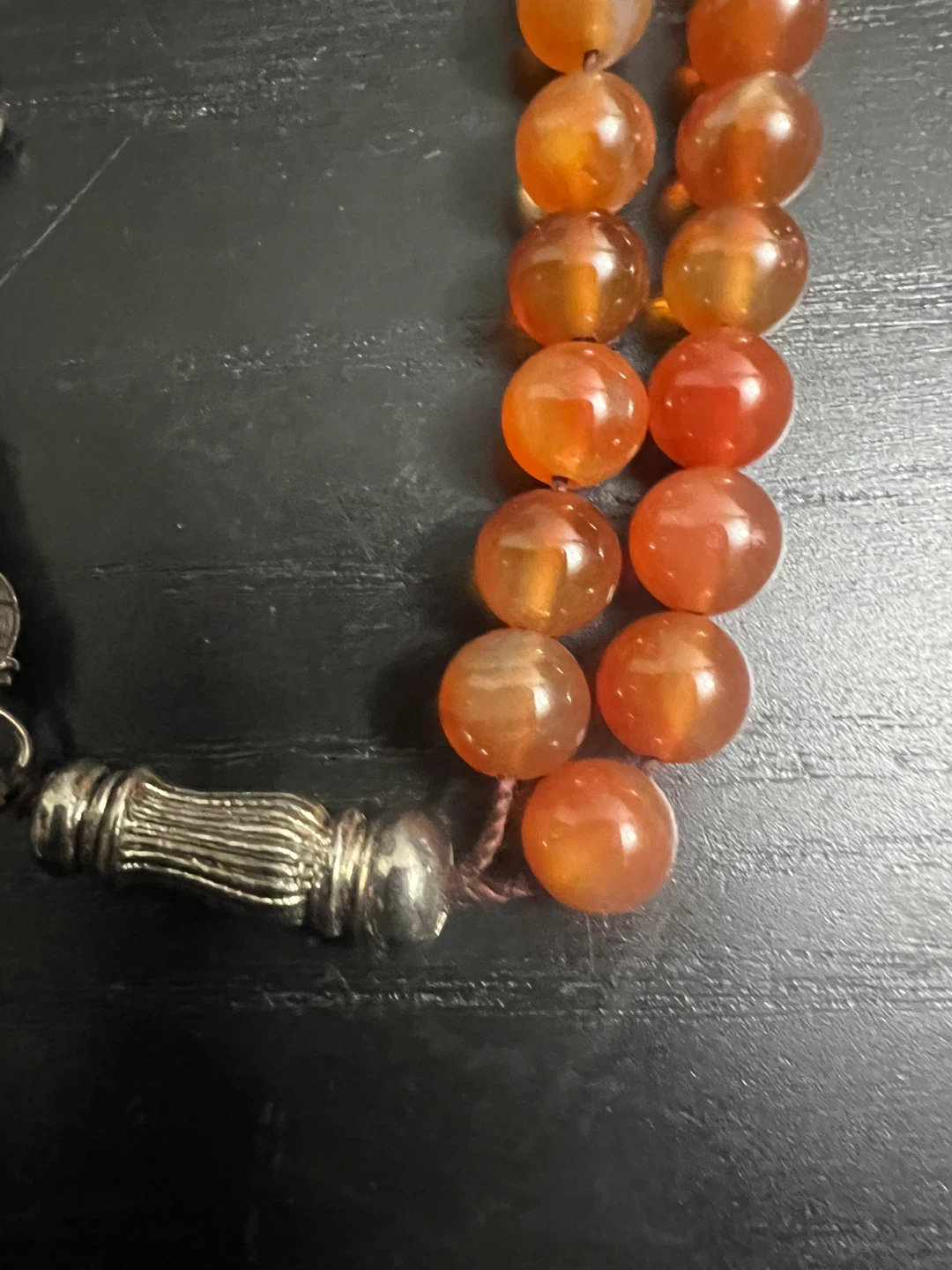 Orange Agate Tasbih Prayer Beads - photo 2