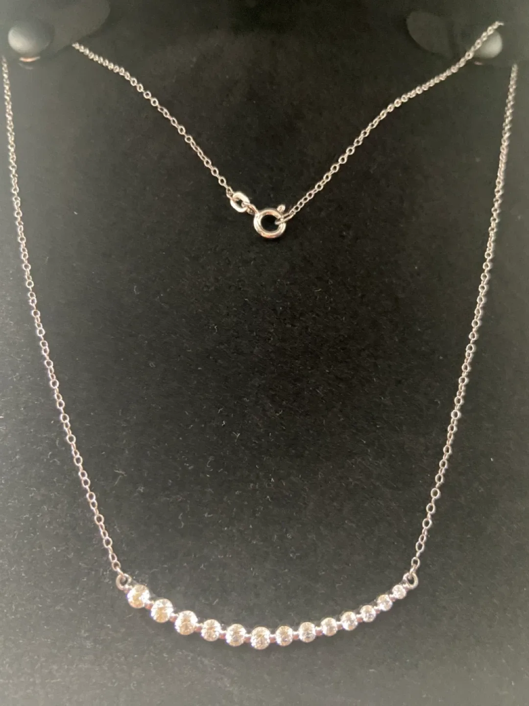 Peoples Jewellers White Sapphire Necklace in Sterling Silver image indicator(2)