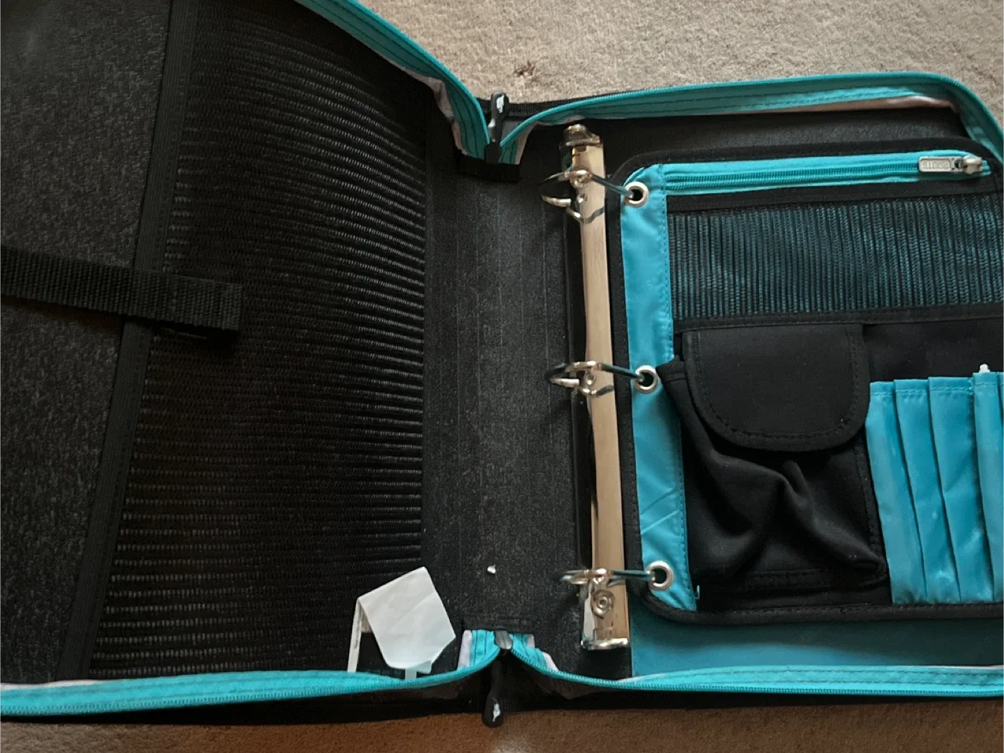 Roots 3-Ring Zipper Binder - Turquoise image indicator(3)