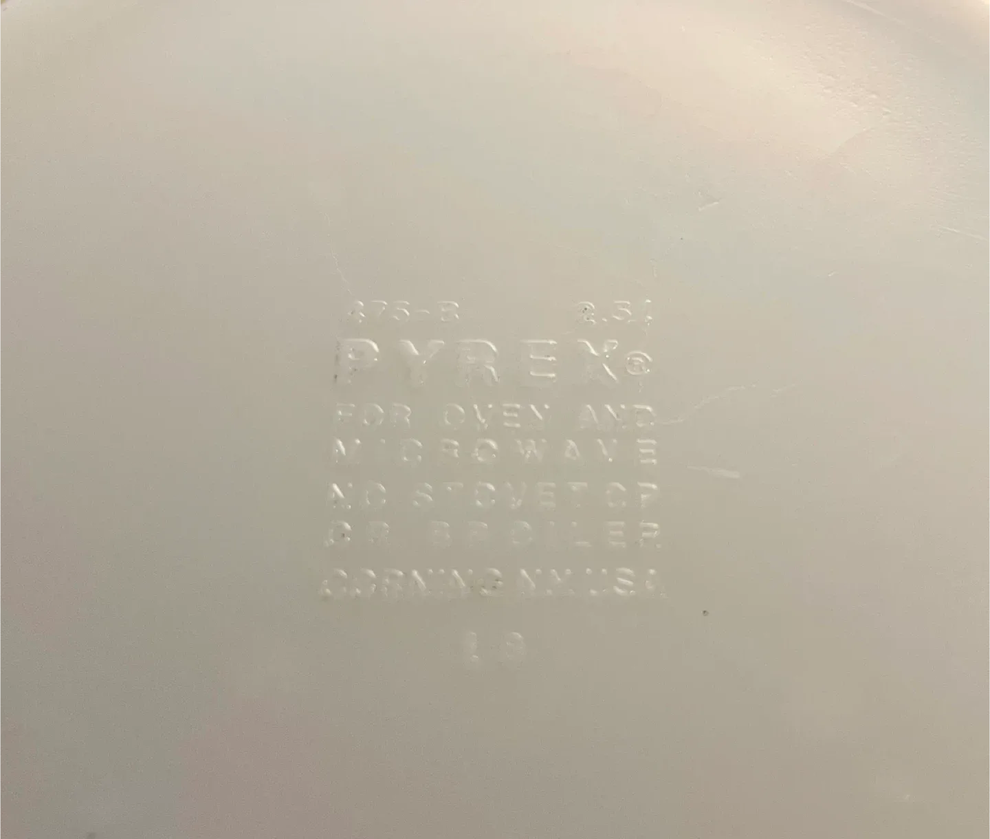 Vintage Pyrex 2.5 L/2.6 Q 475-B Homestead Pattern Round Dish image indicator(9)