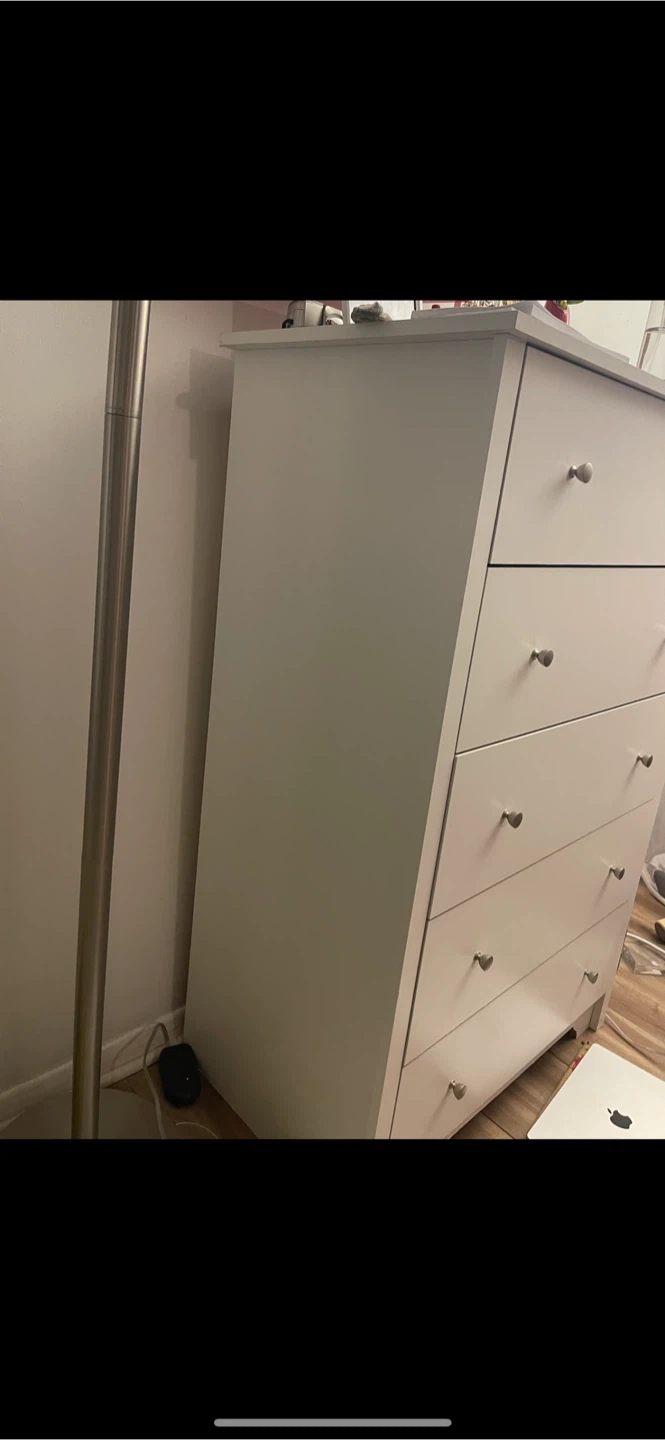 White 5-Drawer Dresser - photo 2
