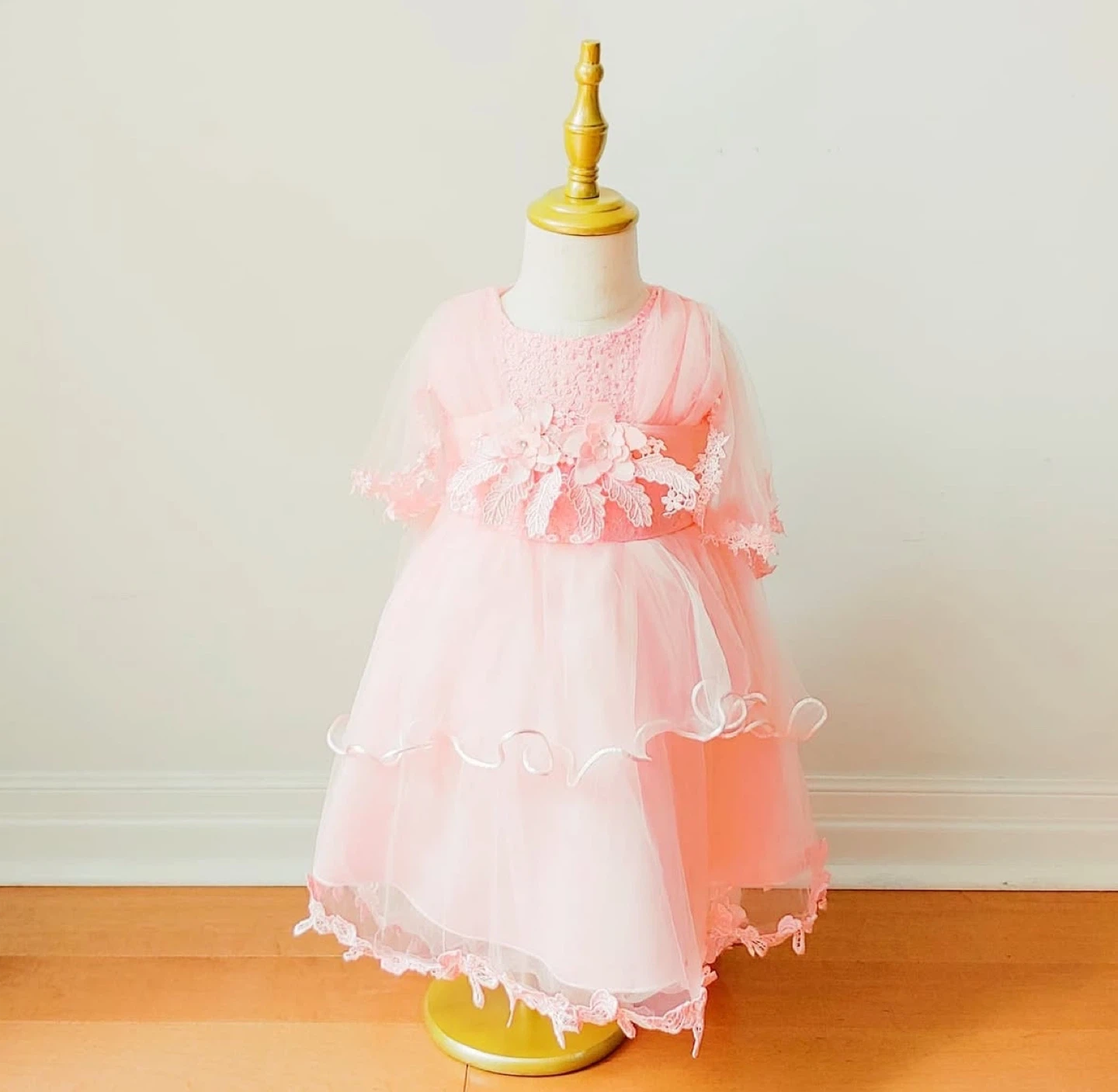 Pink Floral Baby Dress - photo 2