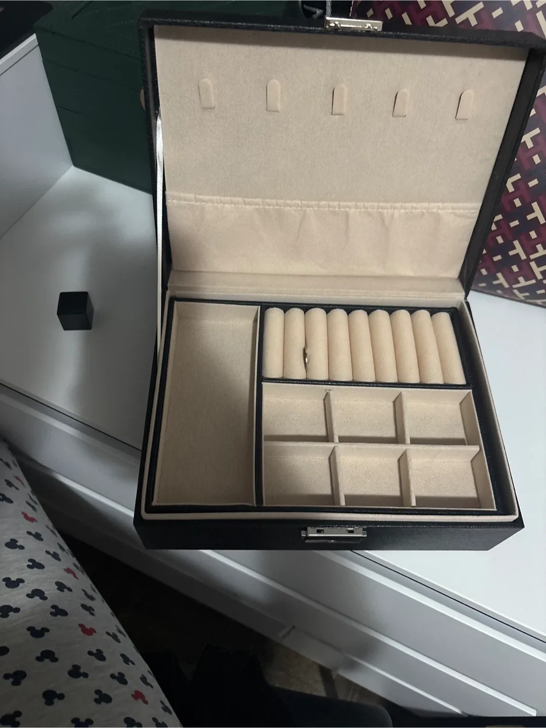 Black Jewelry Box Organizer 2layer image indicator(2)