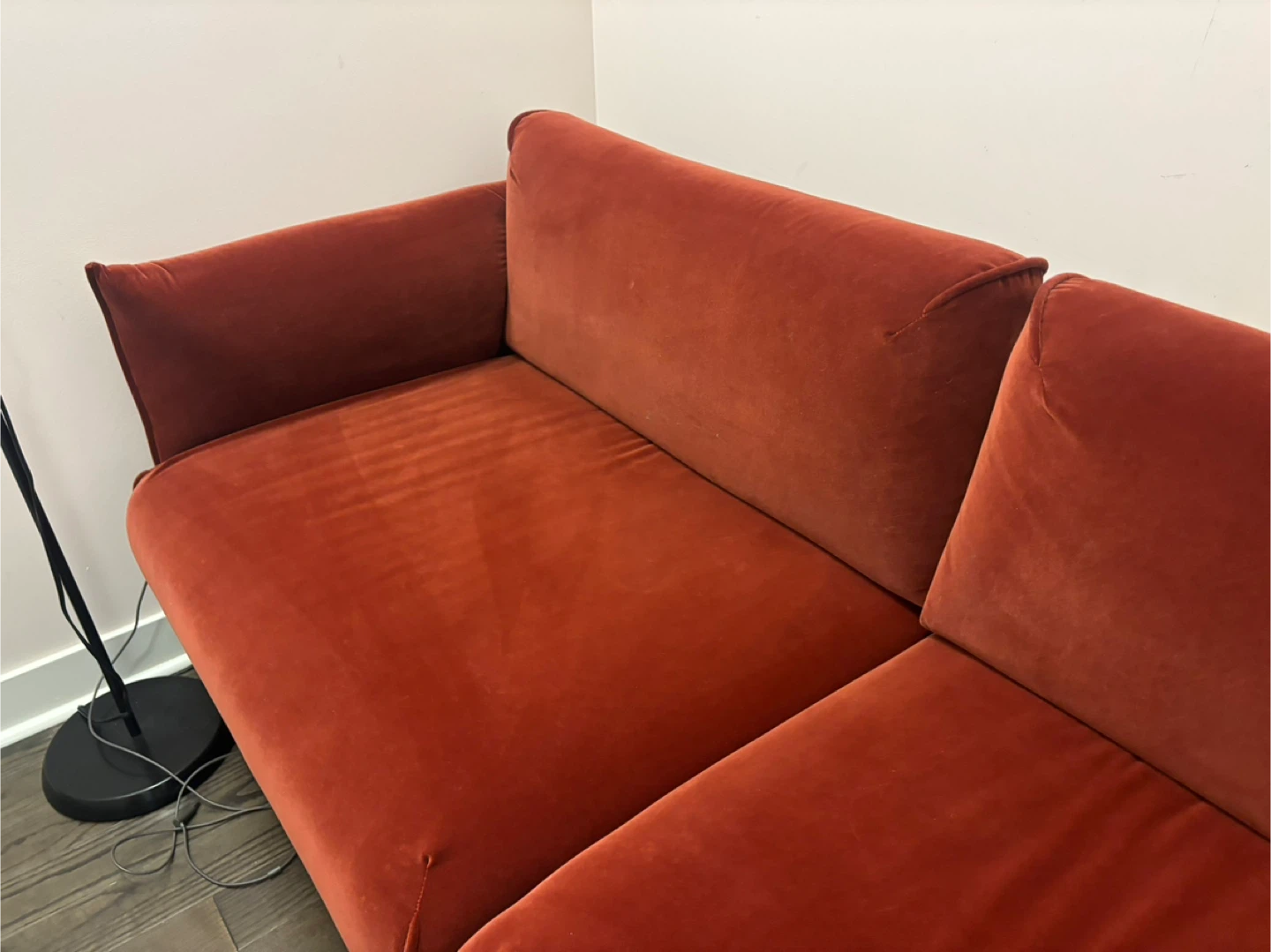 Red Sofa/ Ikea applyard couch, barely used