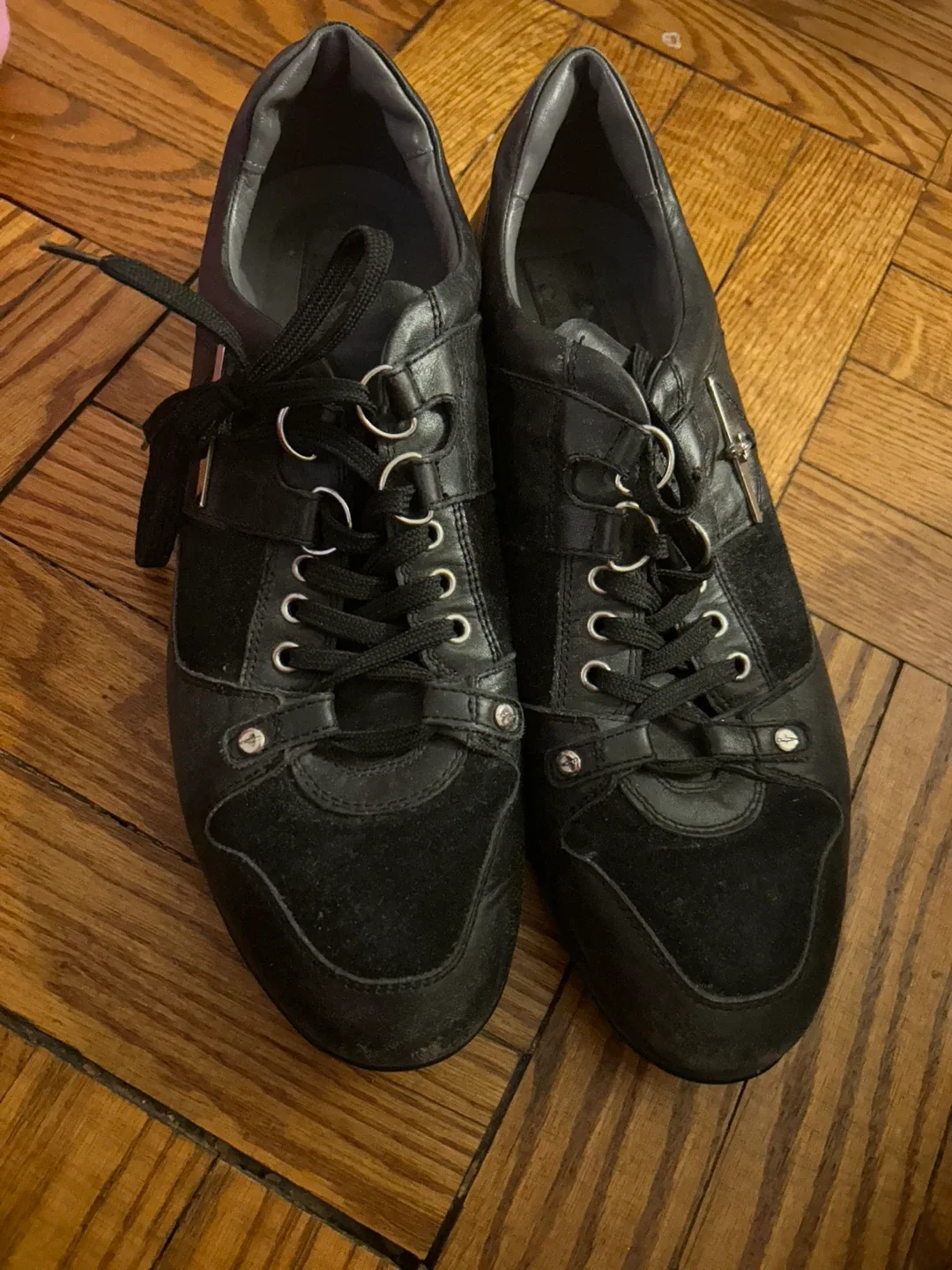 Cesare Paciotti Black Leather Sneakers thumbnail