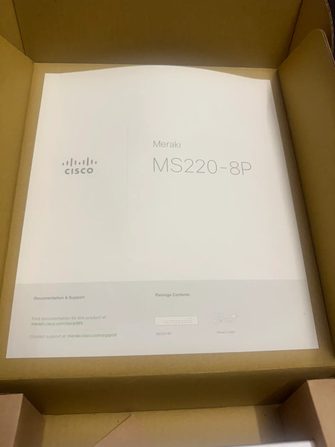 Cisco Meraki MS220-8P Switch - New in Box! image indicator(2)