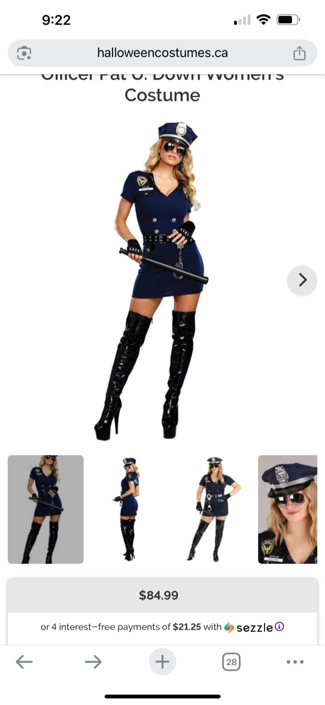 Dreamgirl Officer Pat U. Down Costume, Size S - photo 2
