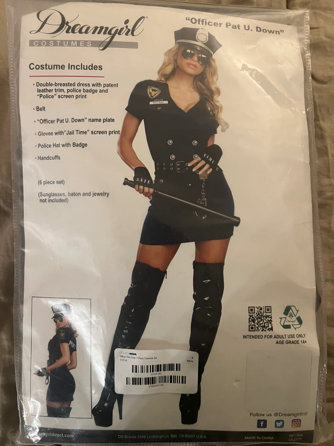 Dreamgirl Officer Pat U. Down Costume, Size S - photo 3