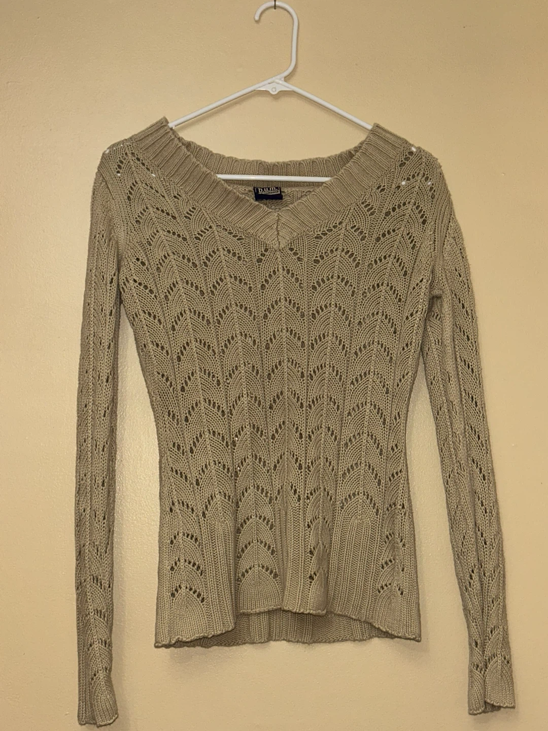 Vintage b.u.m. equipment loose knit beige medium sweater - photo 3