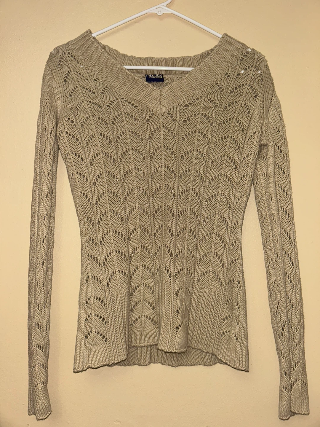 Vintage b.u.m. equipment loose knit beige medium sweater - photo 5