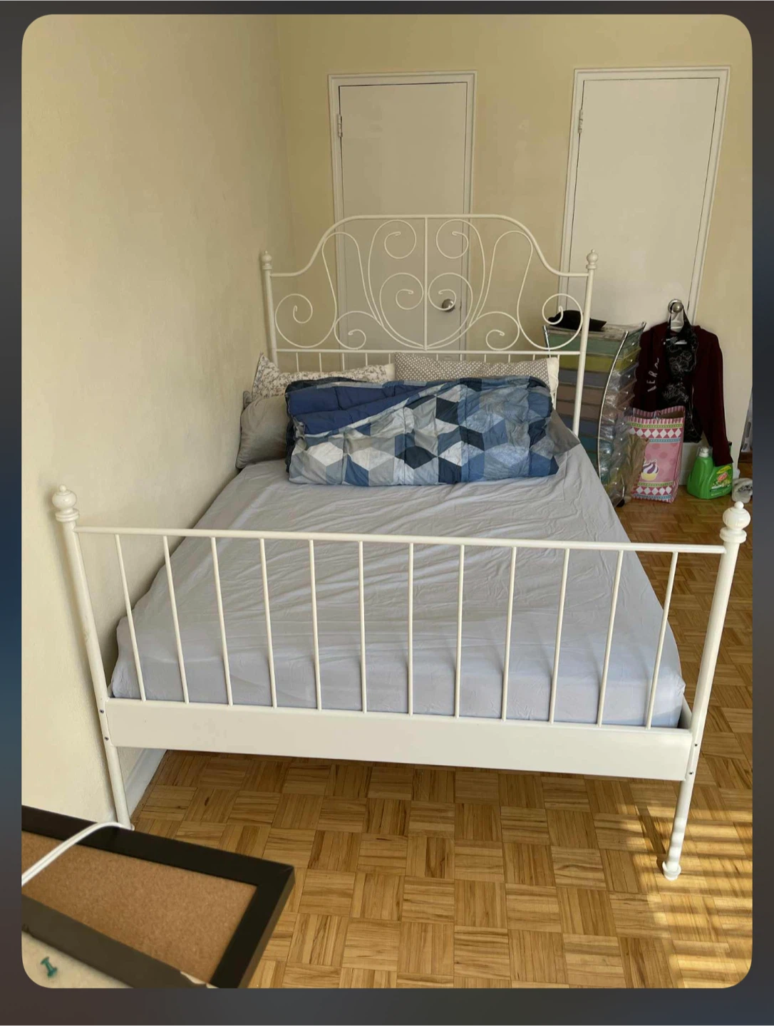 White Metal Bed Frame