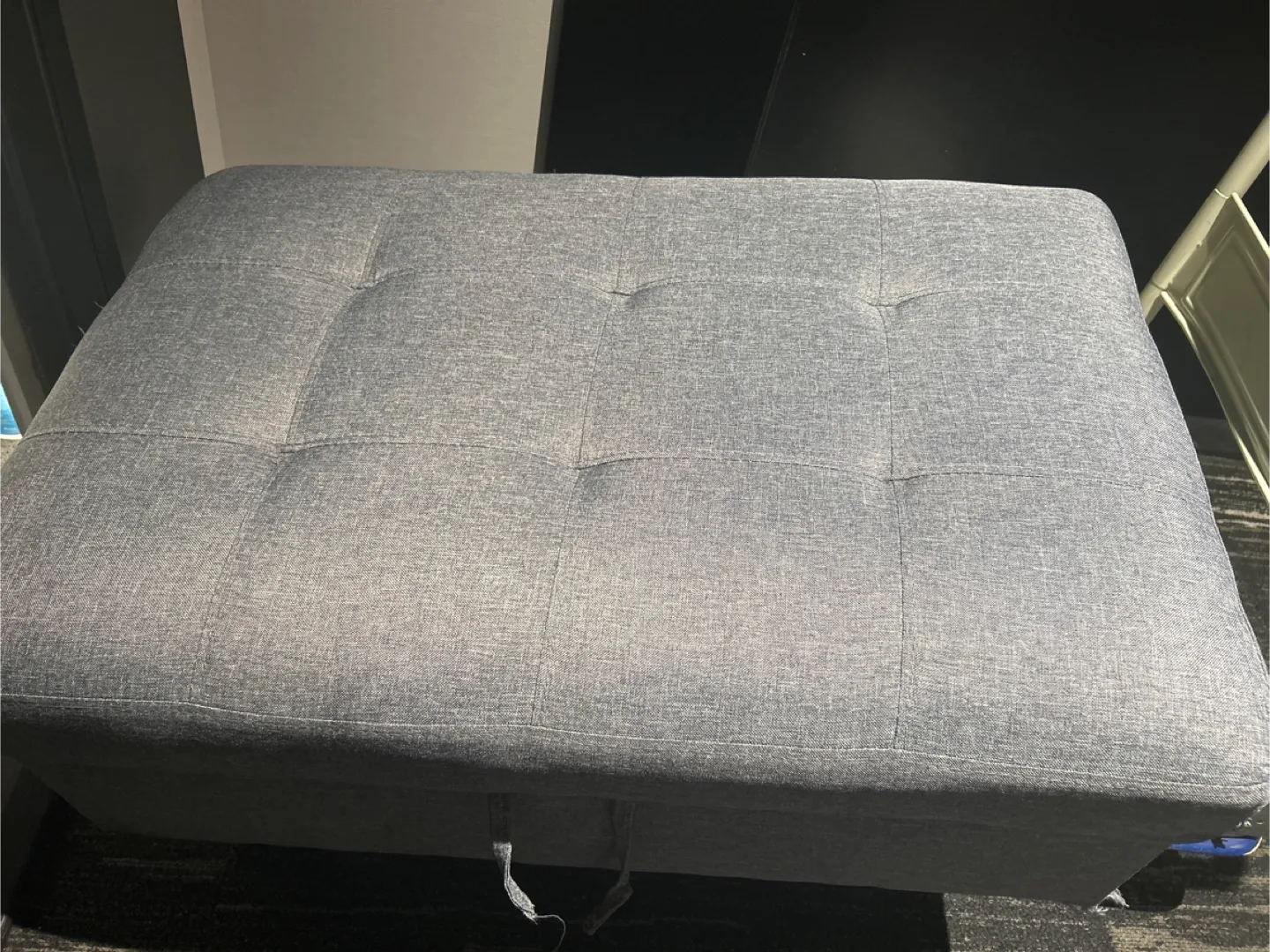 Grey Storage Ottoman