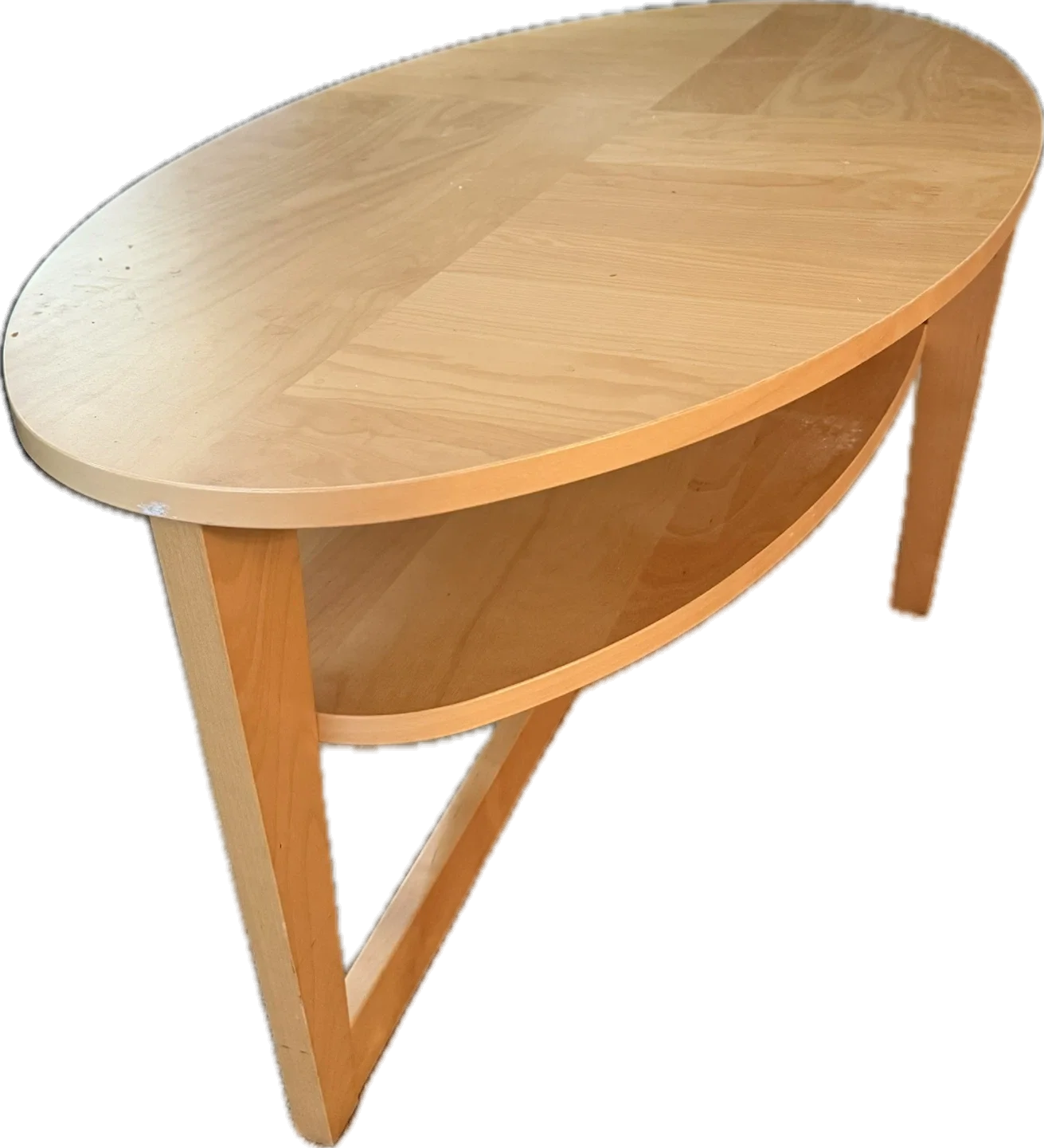 Oval Wood Coffee Table thumbnail