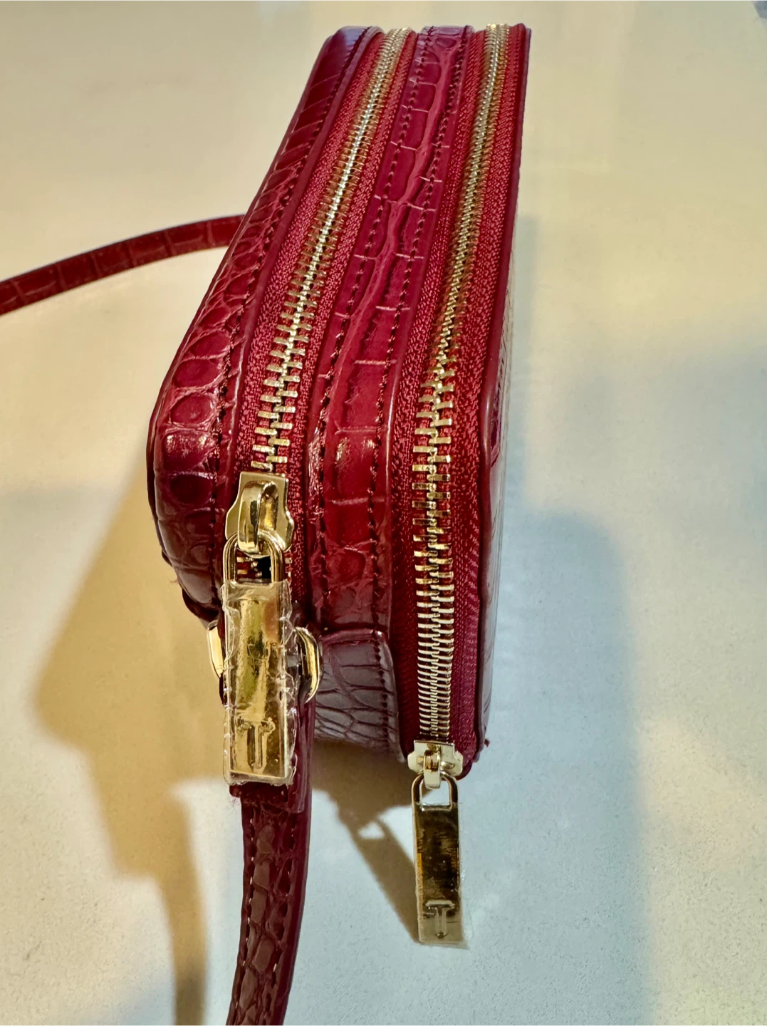 Ted Baker Croc-Embossed Red Effect Crossbody Small Bag - photo 3