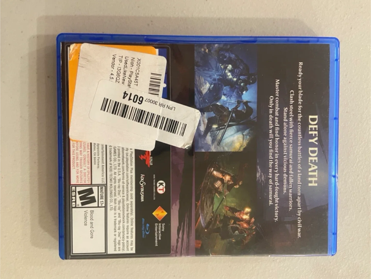 Nioh PS4 Game image indicator(2)