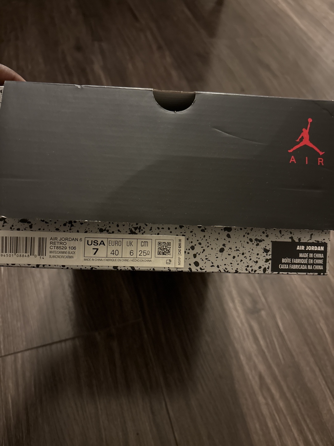 Air Jordan 6 Retro Carmine (Size 7) - photo 4