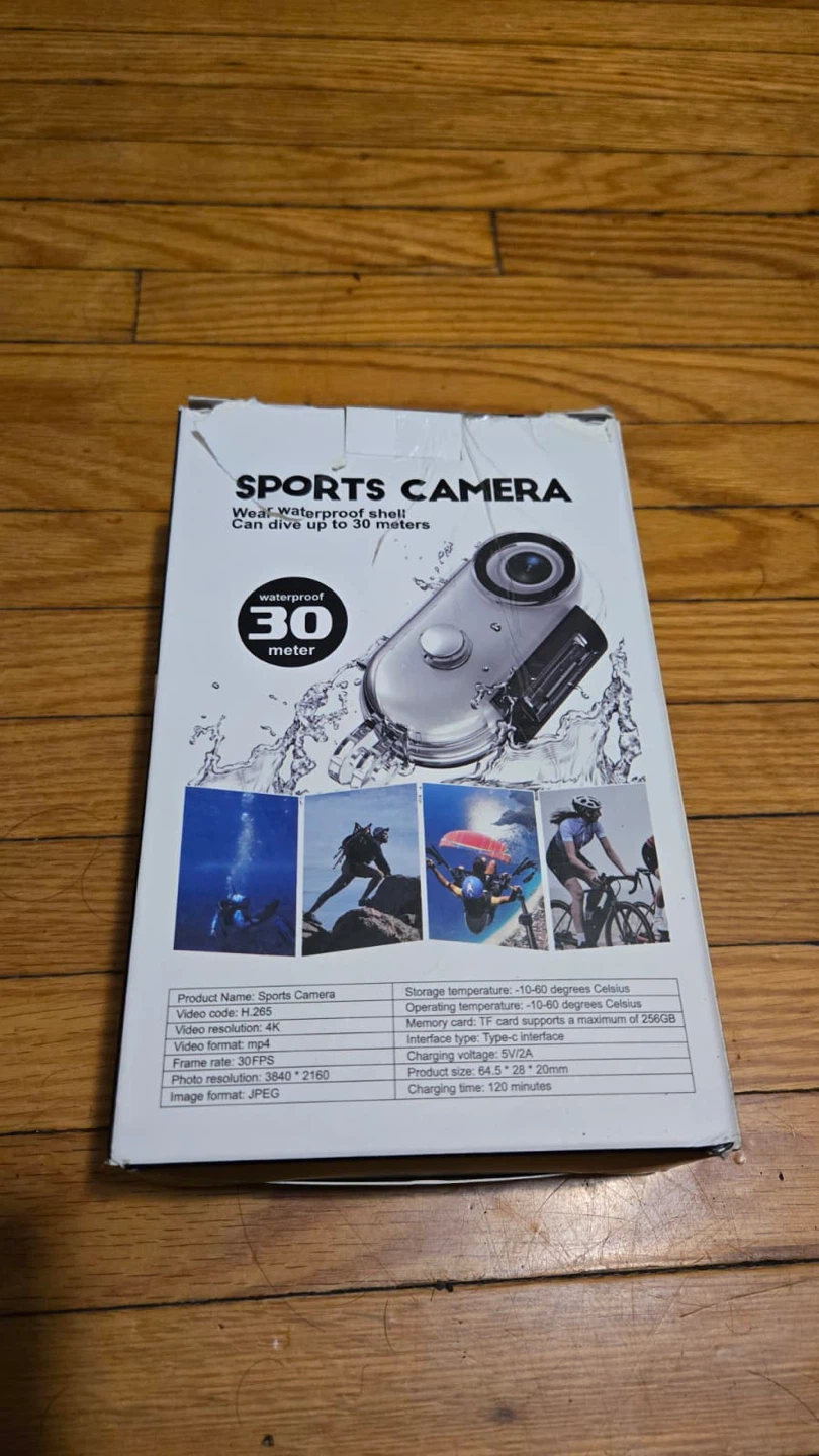 New Sports Camera 4K WiFi H.265 - Black - photo 2