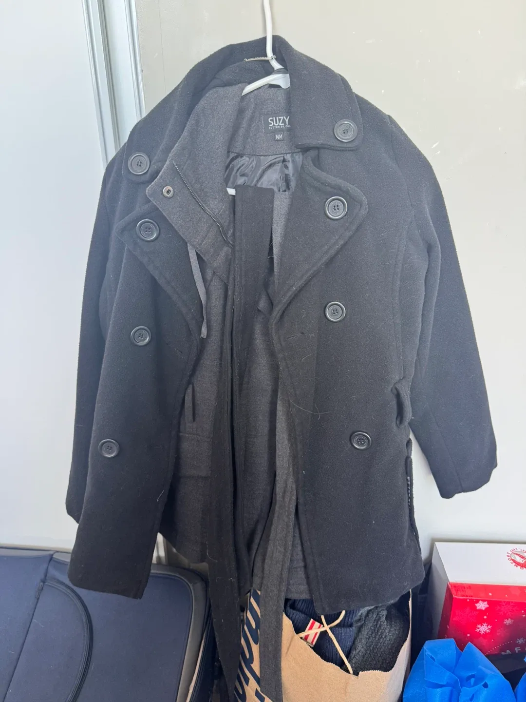 Suzy Black Pea Coat - Size MM | moving sale need gone asap