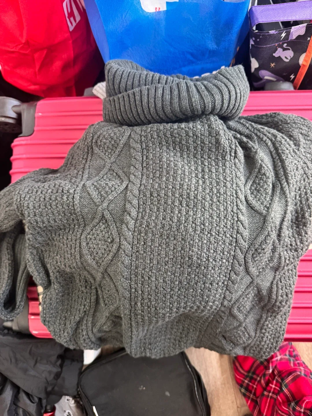 XS Petite Grey Turtleneck Sweater | moving sale need gone asap image indicator(2)