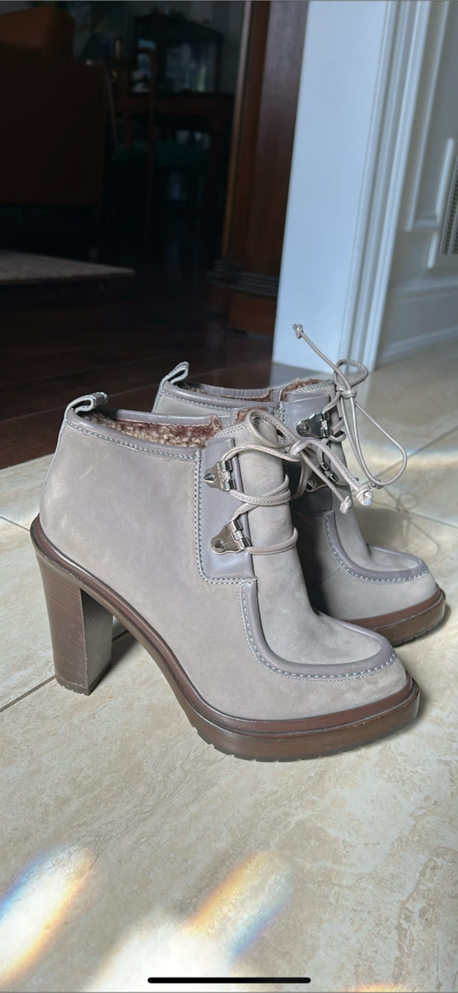 Sergio Rossi Grey Ankle Boots