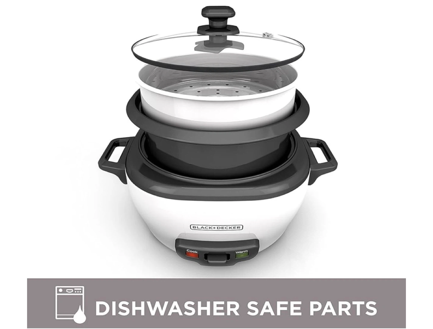 Black+Decker 6-Cup Rice Cooker & Steamer - photo 3