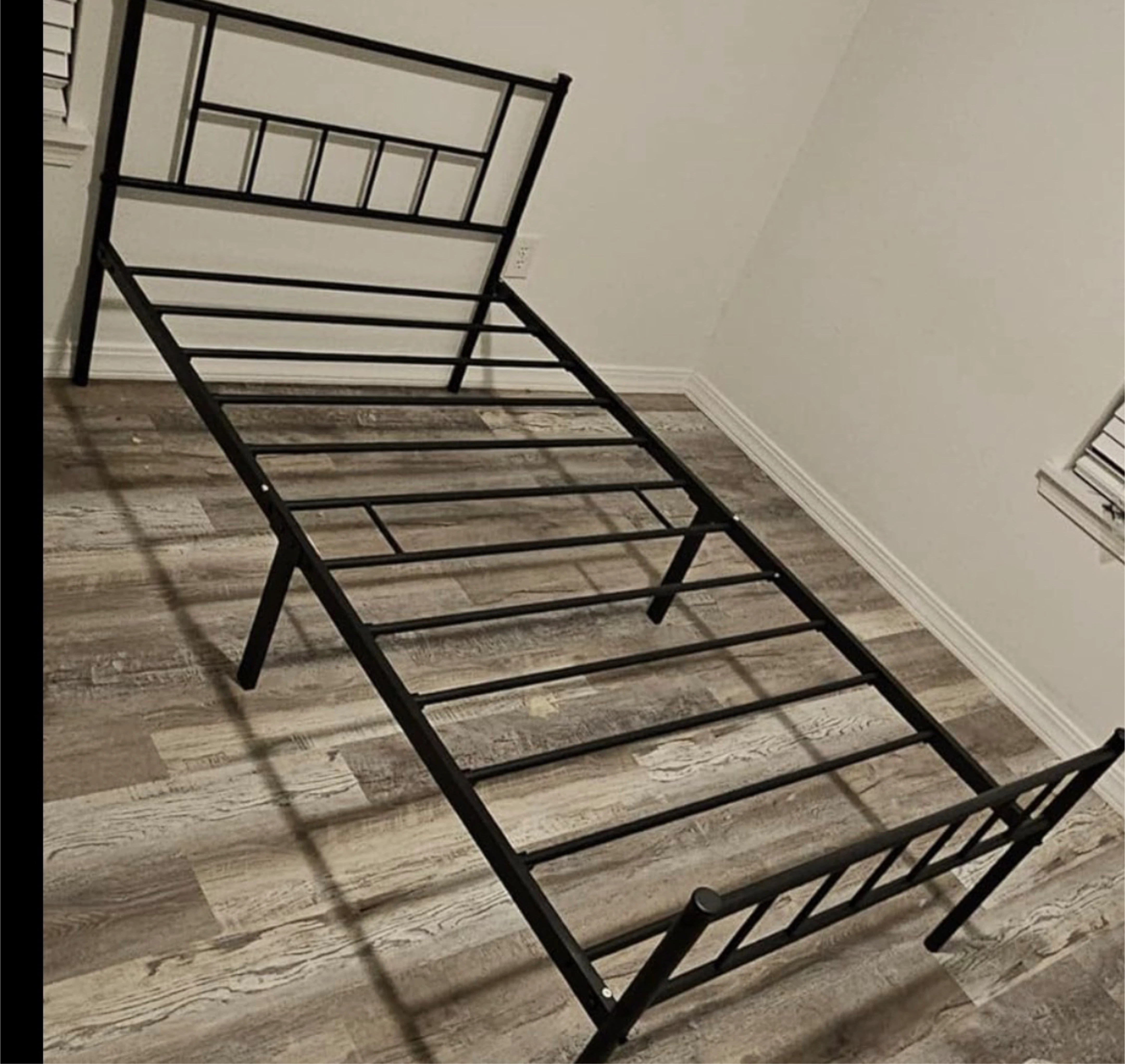 Black Metal Bed Frame - Twin Size