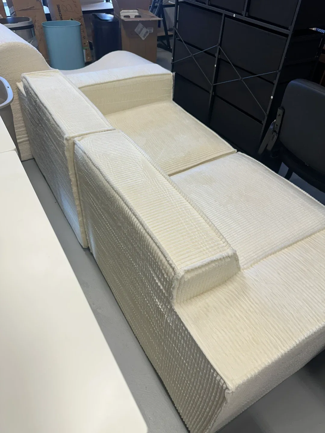 Off-White Corduroy Sectional Sofa image indicator(4)