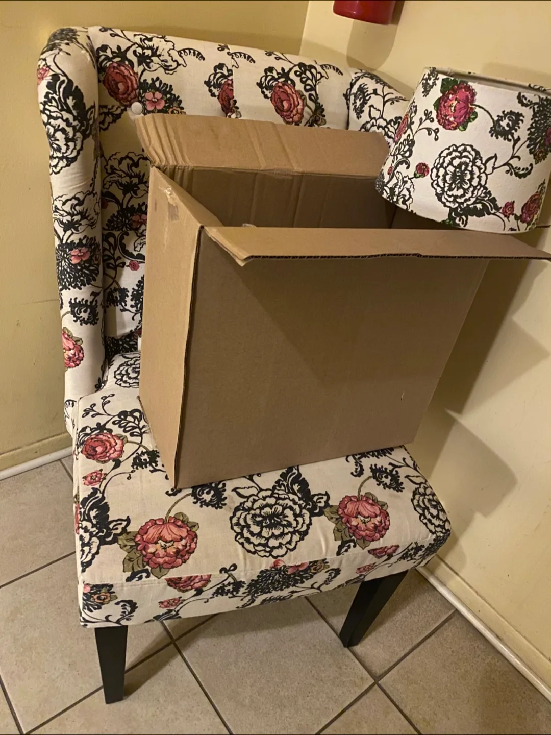 Comfy chair and matching lamp