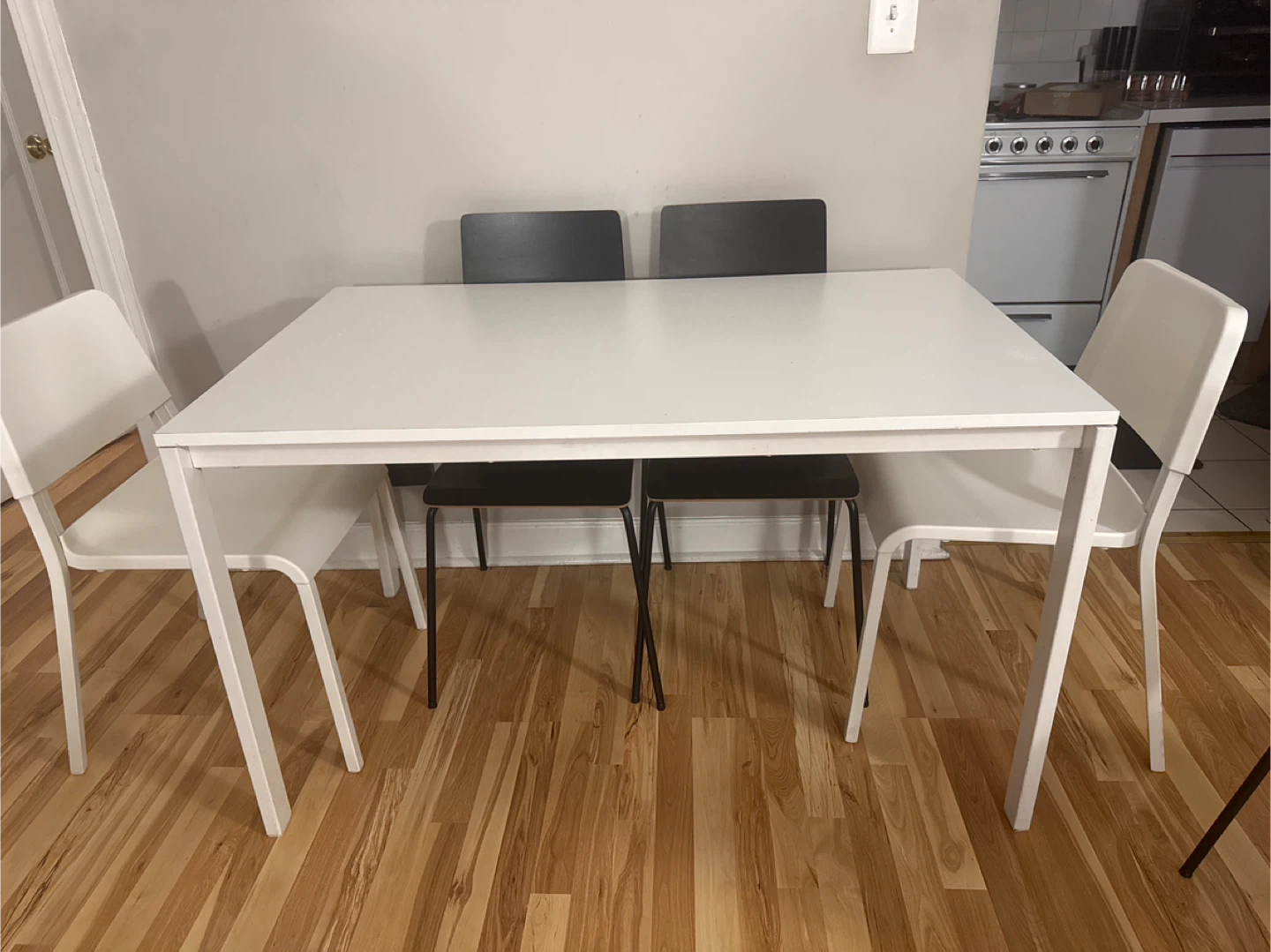 Dining table and chairs