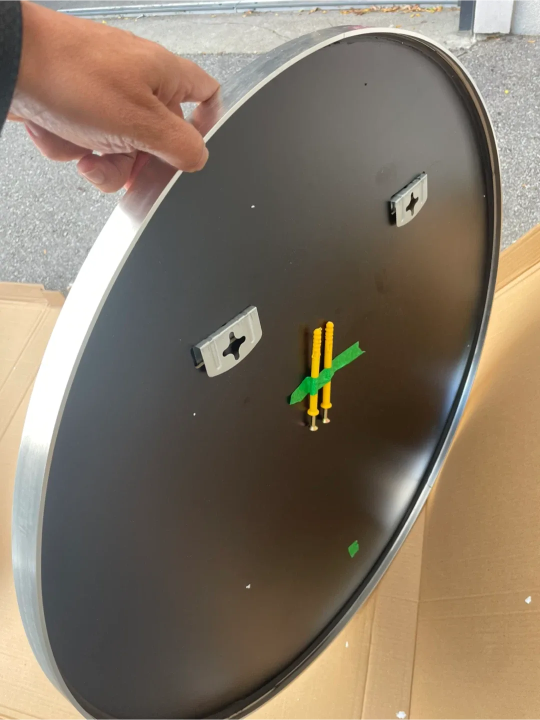 Round Silver Framed Mirror image indicator(4)