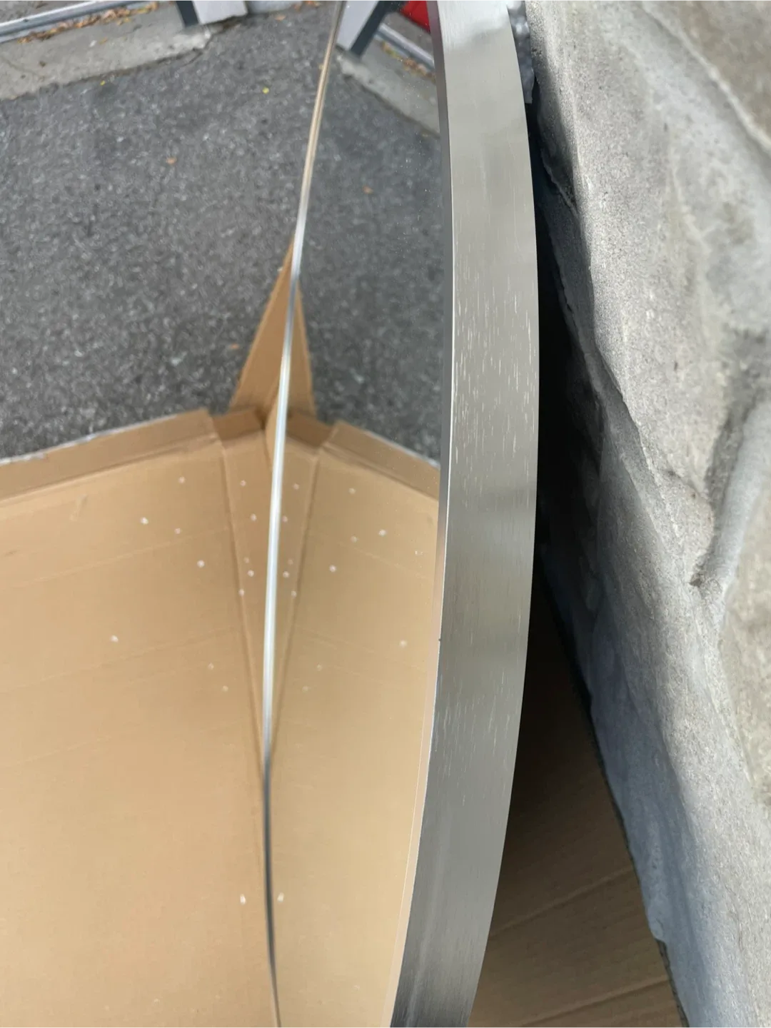 Round Silver Framed Mirror image indicator(3)