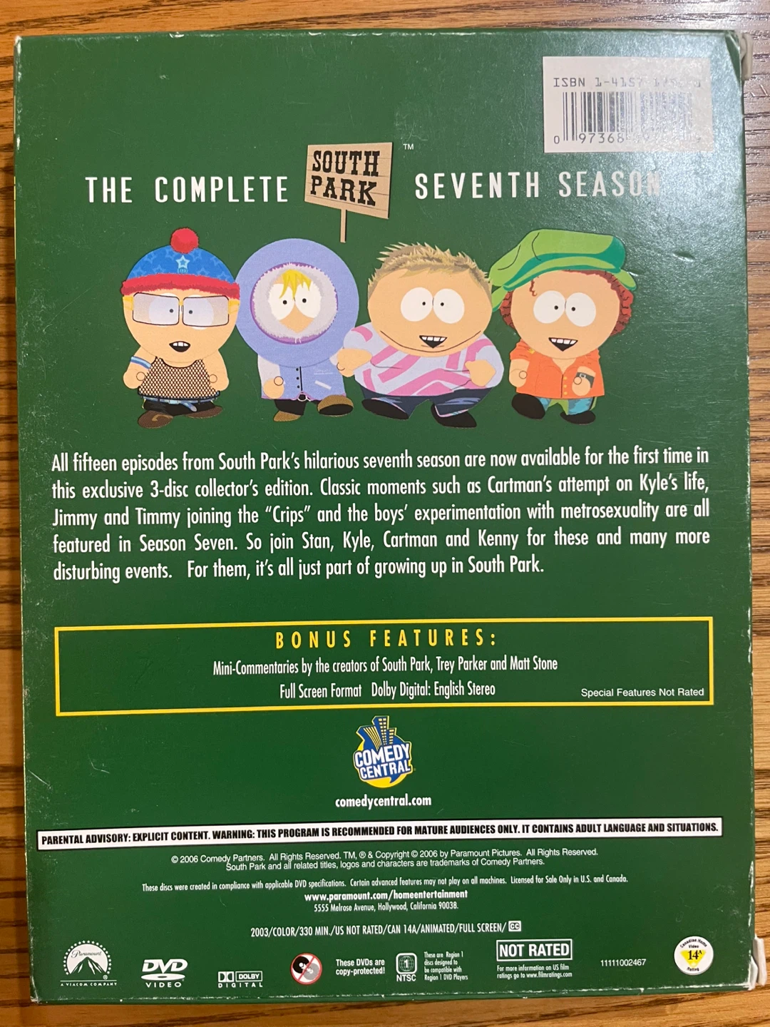 •South Park The Complete Seventh Season DVD - photo 3