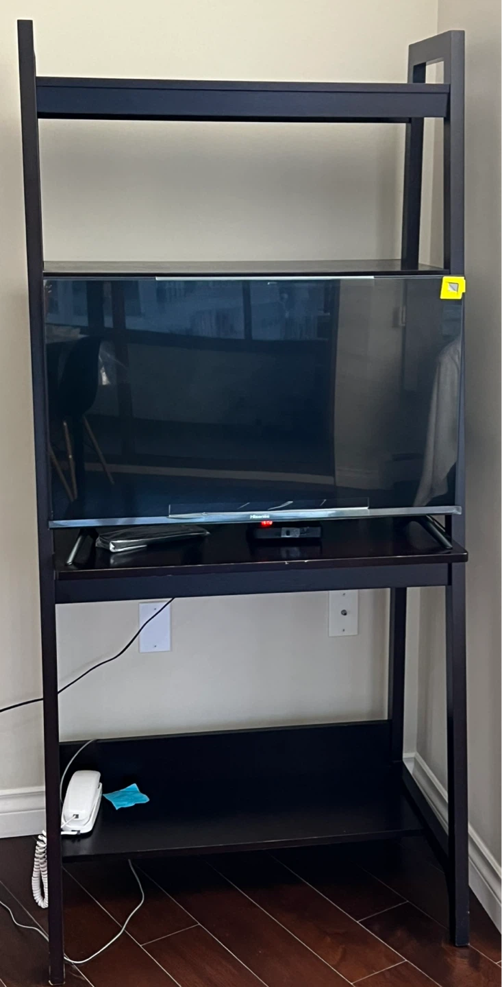 Black Ladder Shelf with TV Stand