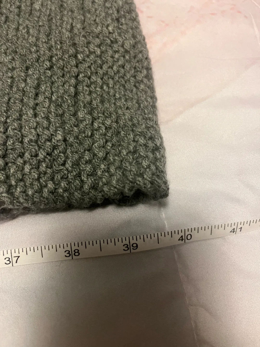 Handmade Knit Scarf - Grey image indicator(2)