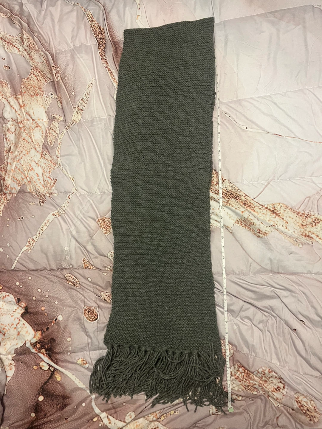 Handmade Knit Scarf - Grey