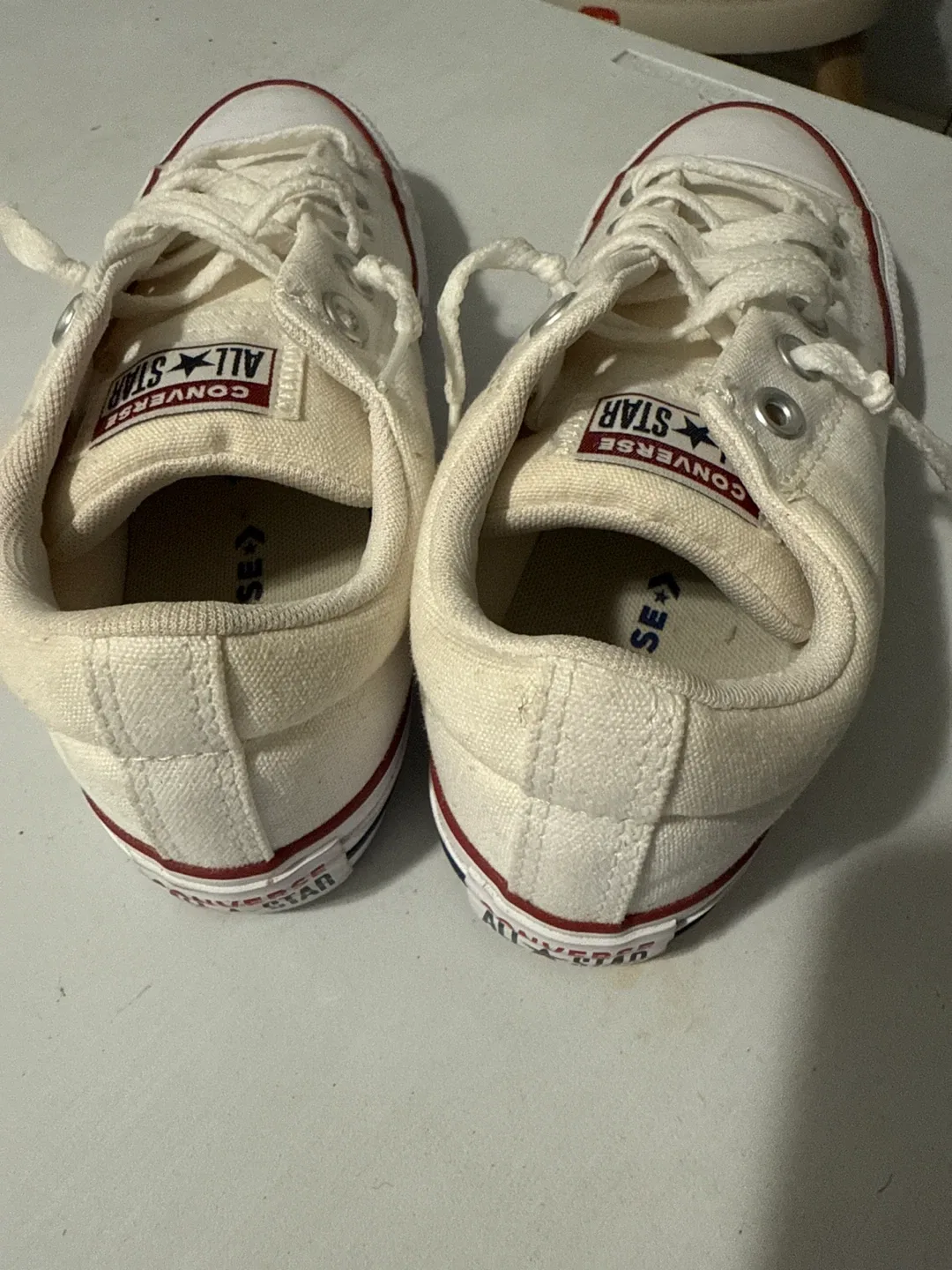 Converse All Star Cream Sneakers size 4.5 image indicator(2)