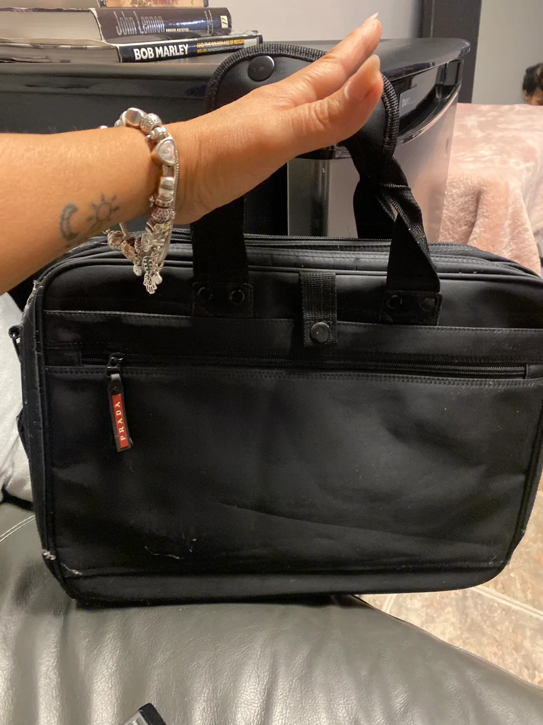 Prada Black Briefcase image indicator(3)