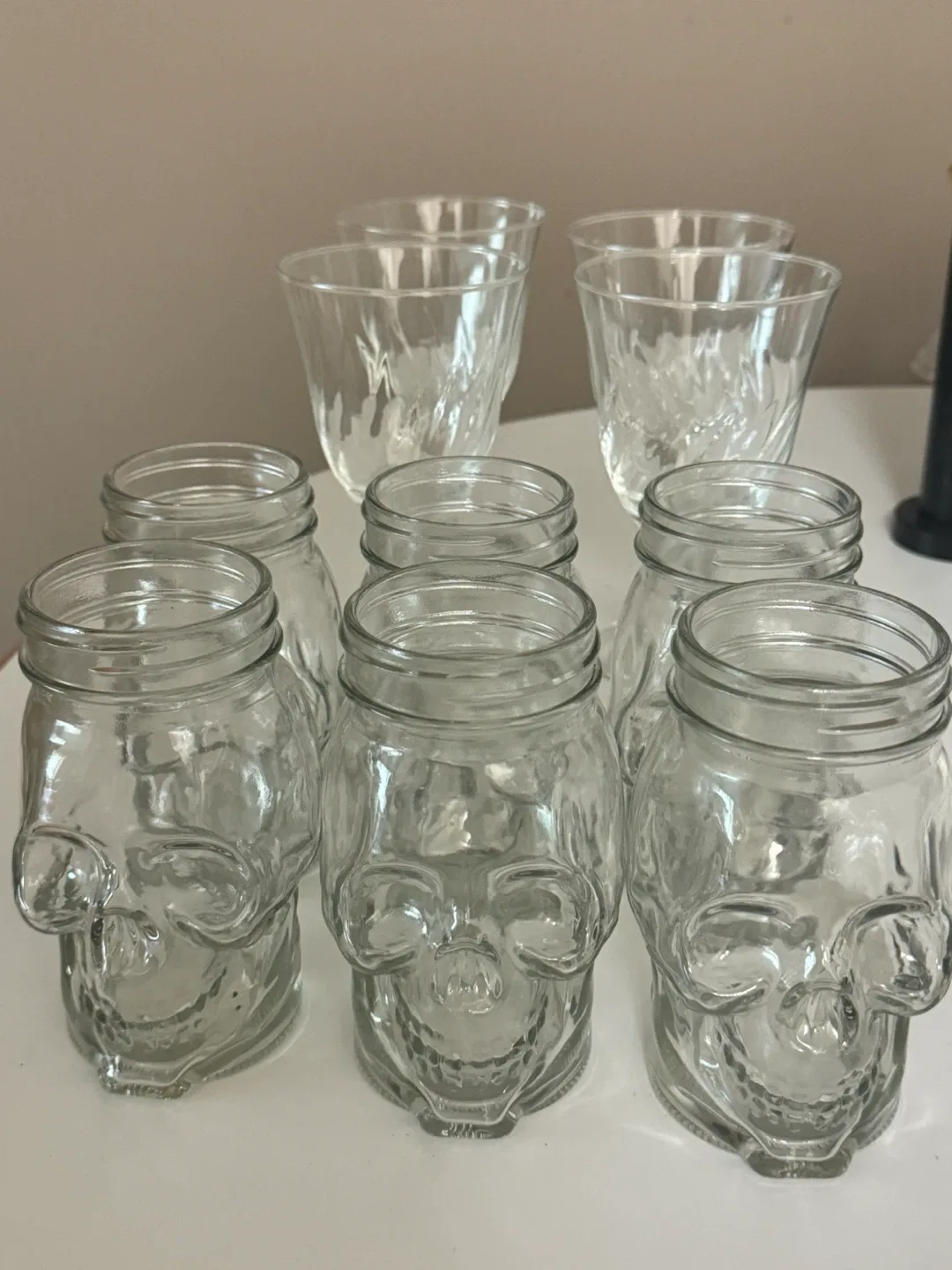 Skull Mason Jars & Drinking Glasses (Set of 8)