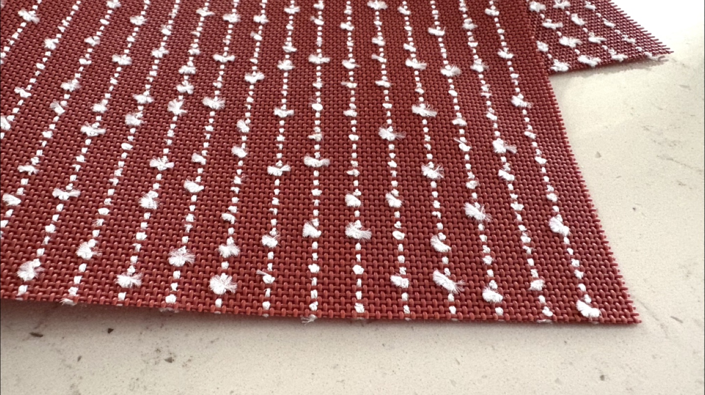 Set of 2 Placemats - Red and Grey - 4 Pieces - photo 4