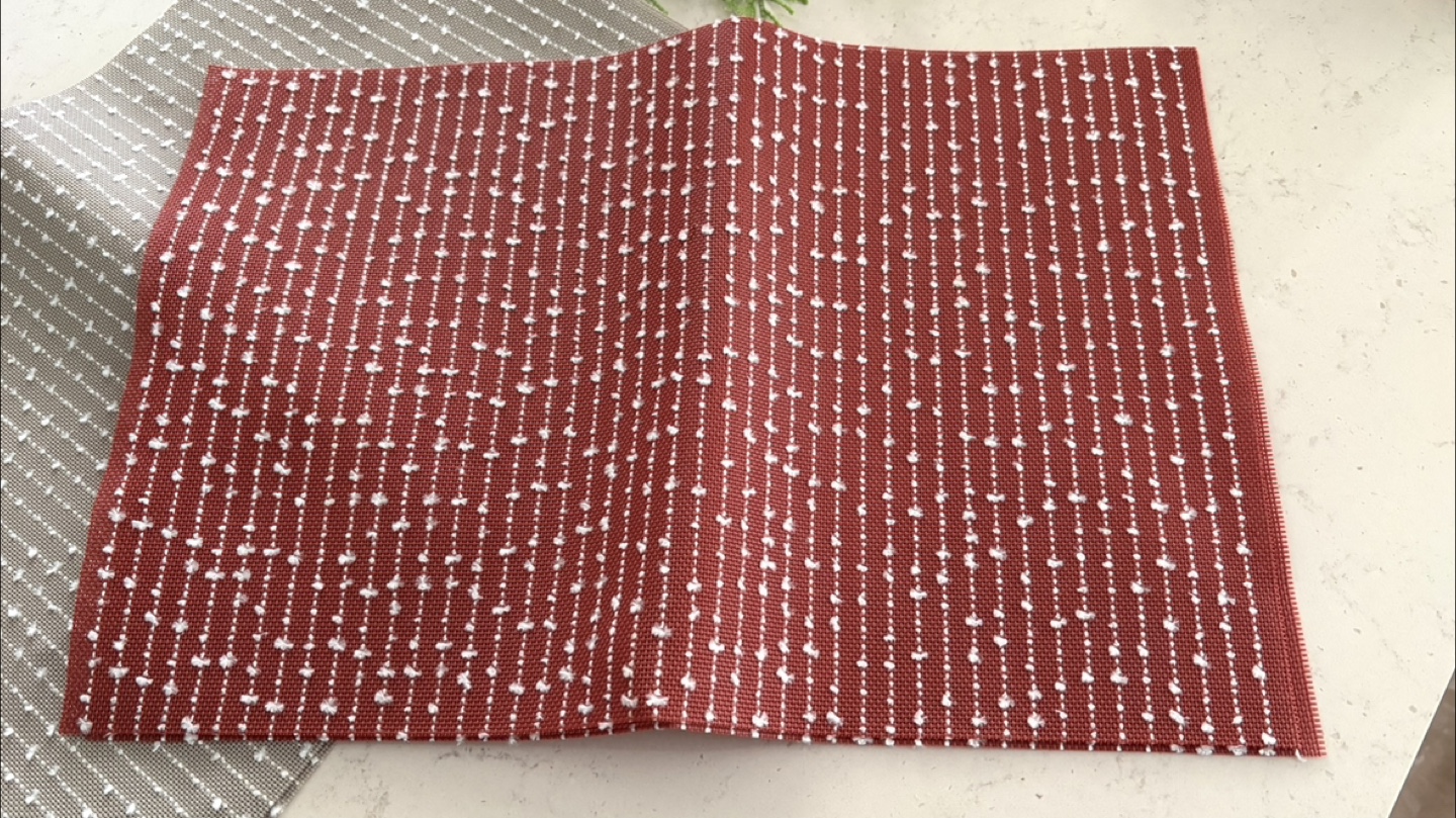 Set of 2 Placemats - Red and Grey - 4 Pieces - photo 3