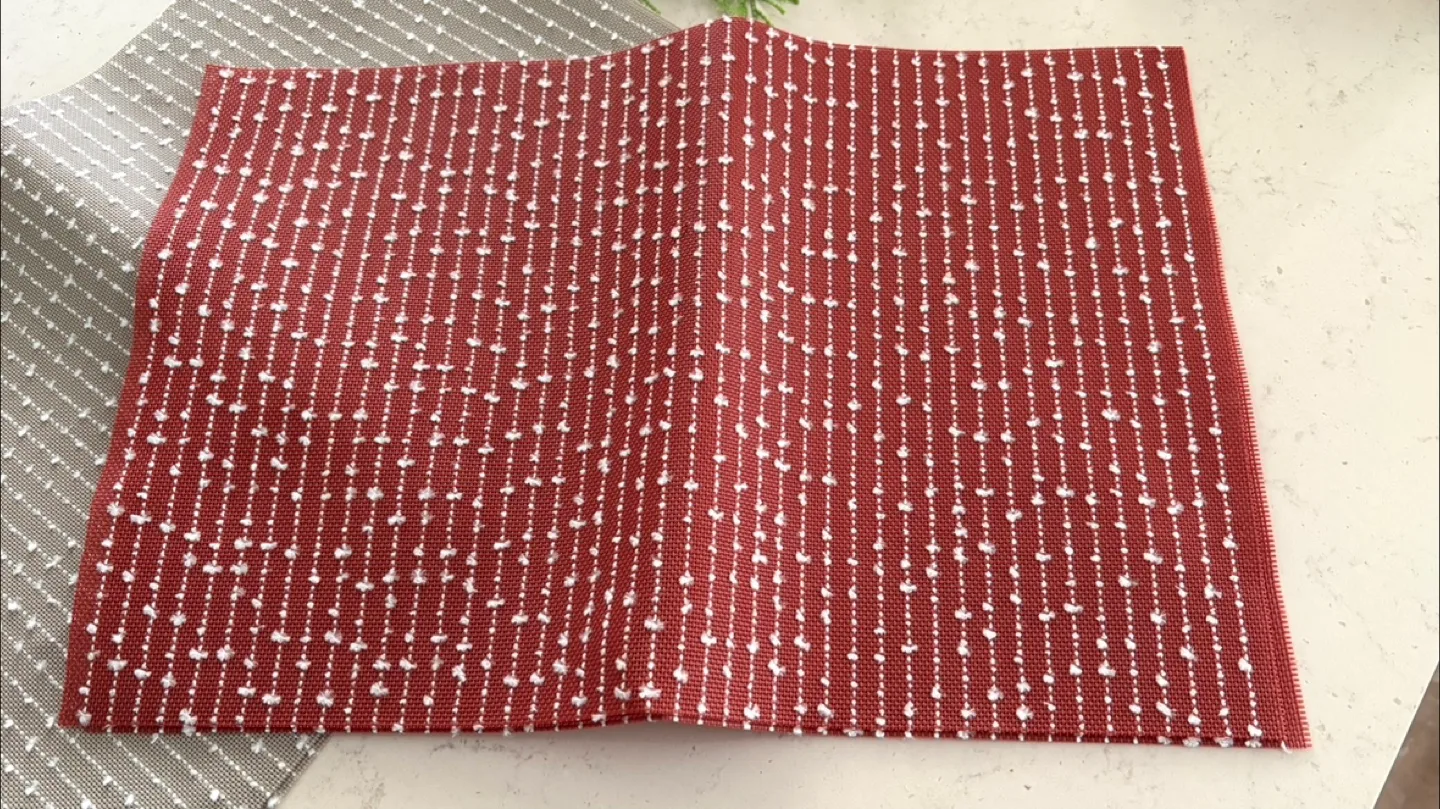 Set of 2 Placemats - Red and Grey - 4 Pieces image indicator(3)